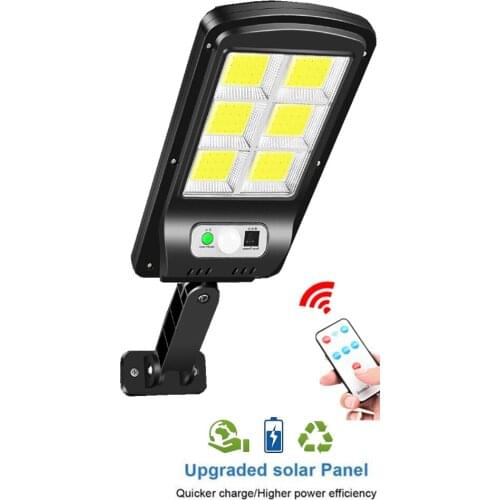 Tabular oblong Super Bright Solar Lights 120led Waterproof Outdoor Indoor Solar Lamp Adjustable Lighting Angle motion sensor rem