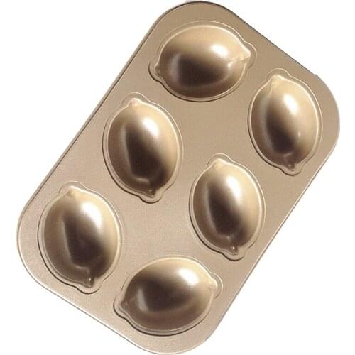 Carbon Steel Cake Mold Lemon Shape Nonstick Cake Dish Muffin Pot Cake Tray Chiffon Cake Muffin Cream Mousse Dessert
