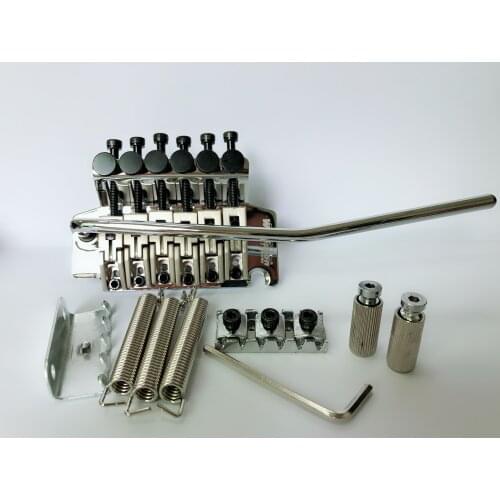 Wilkinson WODL1 Licensed 6-String Electric Guitar Double Locking Tremolo System Bridge 42mm R2 Nut Chrome Silver