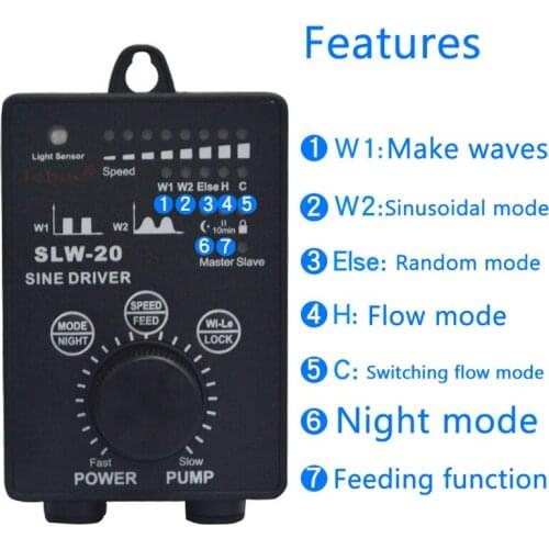 10w/20w Wireless linkage fish tank frequency conversion wave pump surf pump ultra quiet freshwater sea water mini water pump