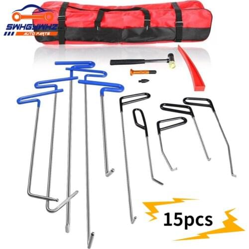 Hight Quality Paintless Dent Repair Tool Hooks Rods Hail Repair Removal Rod Hooks Car Repair Kit Door Dent Ding Hail Removal