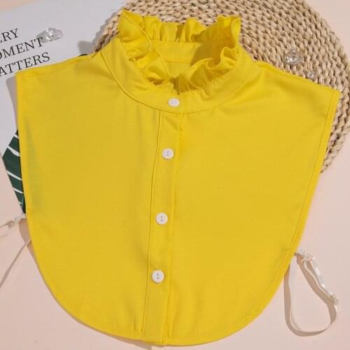 Embroid Necklace Clothes Removable Beaded collar shirt Women Chiffon Fake Collar Col Ladies Blouse Dickey Lapel Tops Beads Vest