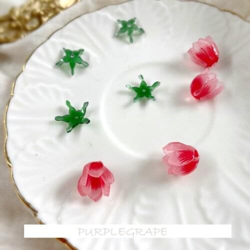 1pcs Sweet and lovely flowers and leaves Japanese girl heart earring accessories DIY earrings earring accessories