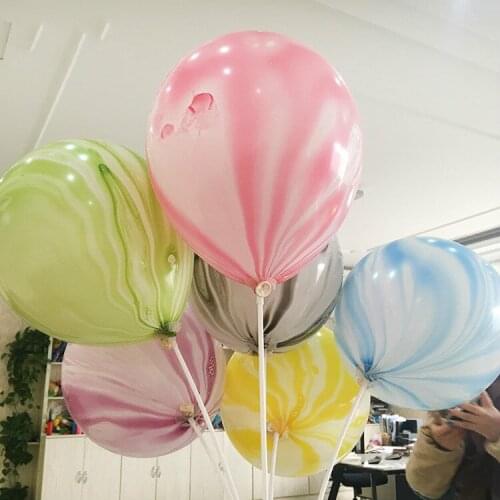 100P Colorful Agate Latex Balloon Party Birthday Wedding Childrens Toys Latex Environmental Blowing BallChildrens Toys Balloon