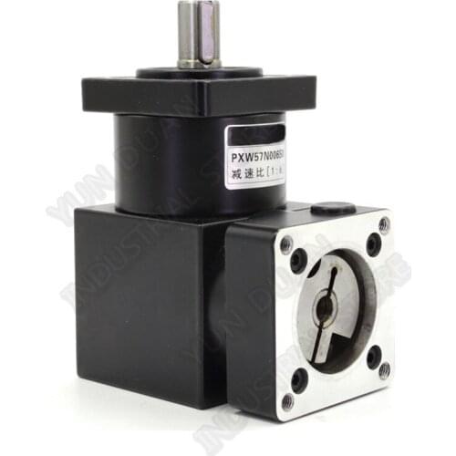 30 :1 Right Angled Planetary Speed Reducer Gearbox 90degree Angle Reversing Corner 8mm 6mm input for NEMA23 57mm Stepper Motor