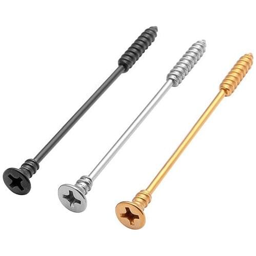 Lot 50pcs Free Shippment 14g~1.6mm Industrial Ear Scaffold Barbells Body Jewelry Ear Piercing Upper Earring Gold/Sliver/Black