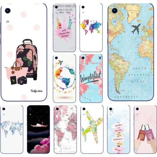 78 World Map Silicone TPU Protective Cover Phone Case On Case For Huawei Y5 Y6 Y7 Prime 2019 Case Soft