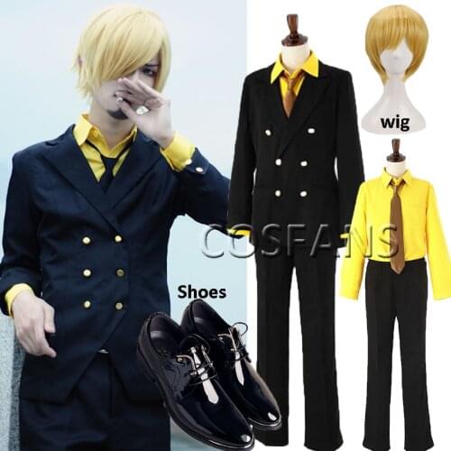 Anime Vinsmoke Sanji After 2Y Cosplay Costume Halloween Christmas Cosplay Costume For Men women Wigs and shoes