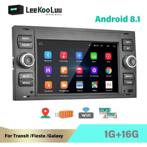 LeeKooLuu Android 2Din Car Radio GPS Player Car Autoradio For Transit Fiesta Focus Galaxy Mondeo Fusion Kuga C-Max S-Max Connect