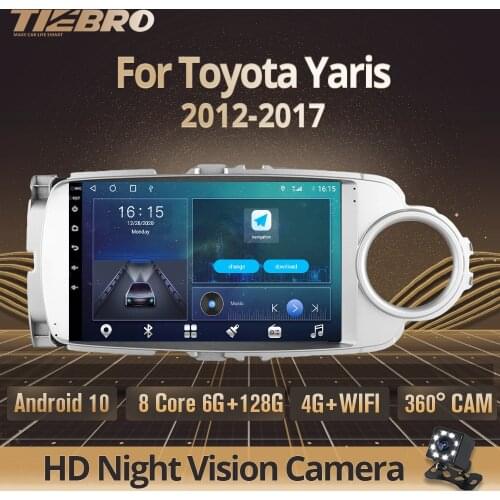 2DIN Android10.0 Car Radio For Toyota Yaris 2012-2017 GPS Navigation Stereo Receiver DSP Car Multimedia Player IGO Car Receiver