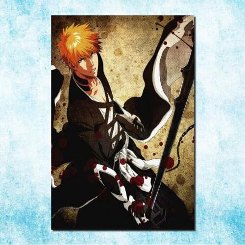 Bleach Kurosaki Ichigo Hollow Mask Art Silk Cnvas Poster 13x20 32x48 Inch Janpan Anime Pictures for Living Room Decor -2