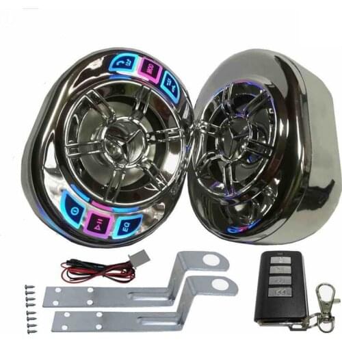 Motorcycle Stereo Speakers 3.5 Inch Bluetooth MP3 Player Waterproof FM Audio for Motor Scooter Bike ATV UTV