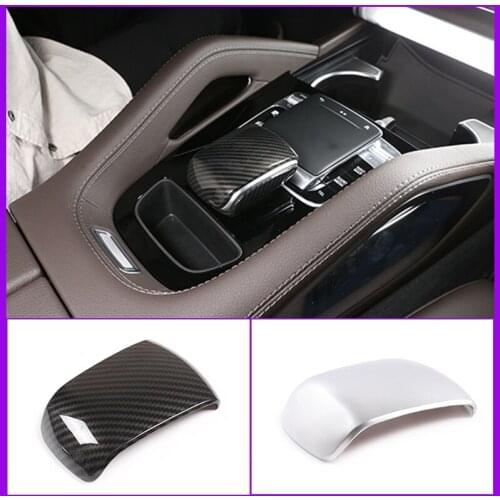 Carbon Fiber ABS Central Control Armrest Decorative Cover Trim For Mercedes Benz GLE GLS Class W167 X167 2020 Car Accessories