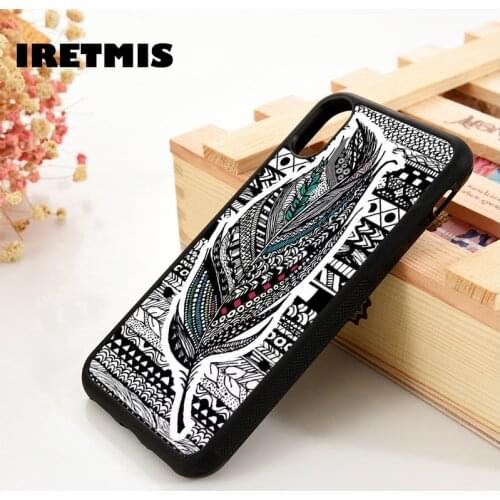 Iretmis 5 5S SE 6 6S Soft TPU Silicone phone case cover for iPhone 7 8 plus X Xs 11 Pro Max XR Colorful Feather Of Starry