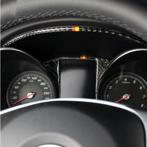 Carbon Fiber Dashboard Decoration Cover Trim Strip For Mercedes Benz C Class W205 GLC X253 2015-2018 Car Interior Accessories