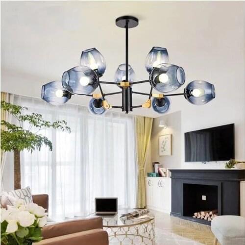 Deco maison hanging ceiling lamps glass living room bedroom luminaire suspendu