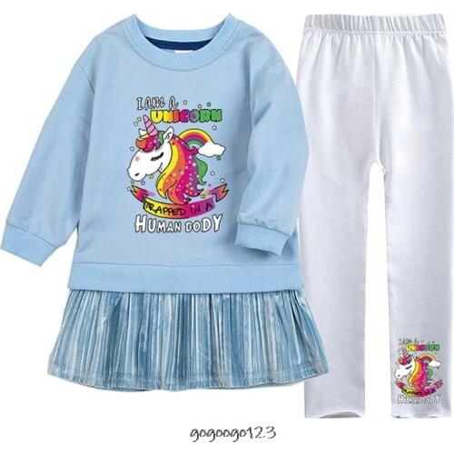 Cartoon Child clothing Dress Winter My Little Baby girl pony childrens jacket trousers sports casual Fashion Girls 2-15Y suit