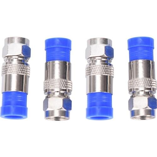 F Compression Connector Coax Cable Coaxial Compression Tool 10pcs RG6 Compression Connectors Waterproof Connection