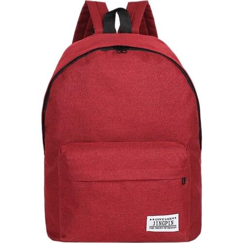 Canvas Bags Women Backpack Solid Color Women Shoulder Bag Fashion School Bag For Teenage Girl Unisex College Backpacks Mochila