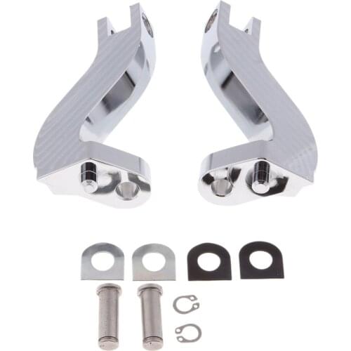 Chrome Passenger Foot Peg Mount Bracket Kit for Touring 1993-2016