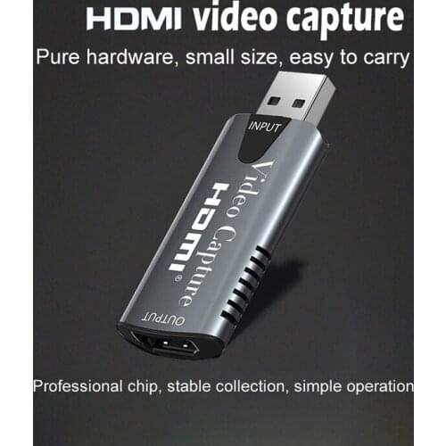 HDMI Video Capture Card USB 2.0 Mini 4K 1080P for Game Video Live Streaming