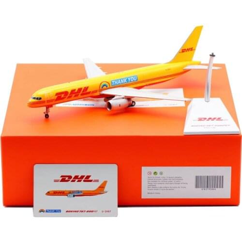 Diecast 1/200 Scale B757-200 G-DHKF DHL Cargo Airlines Aircraft Airplane Models Adult Toys Display Show Souvenir Ornaments