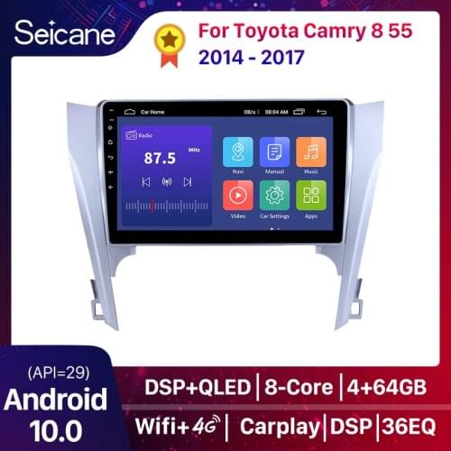 Seicane GPS Multimedia Player Android 8.1 10.1 Inch Car Radio For 2015 Toyota CAMRY Wifi Quad-core Head Unit Support Bluetooth