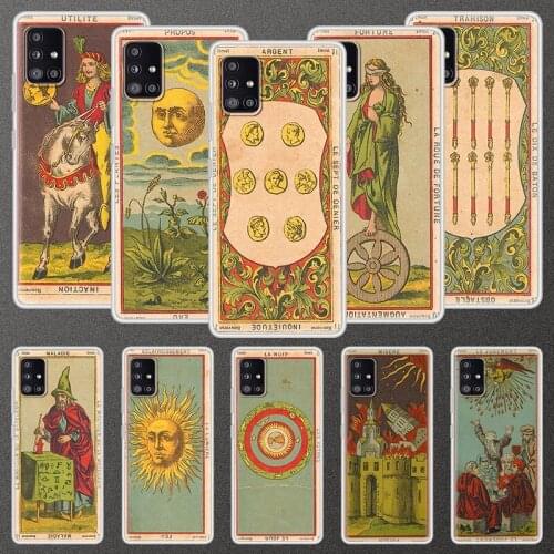 Soft Case For Samsung Galaxy A51 A71 A21S A31 A41 M31 A11 M51 M21 M11 Translucent Phone Cover Shell Tarot Cards Reading Coque