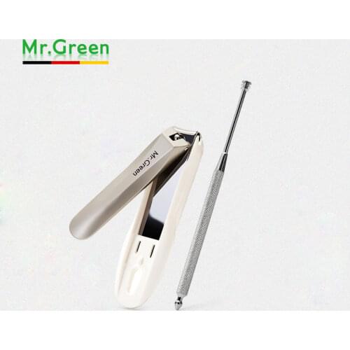 MR.GREEN Grooming Kit Spiral Ear-pick Easy Earwax Removal Anti-splash Nail Clipper Professional Finger Toe nail Cutter