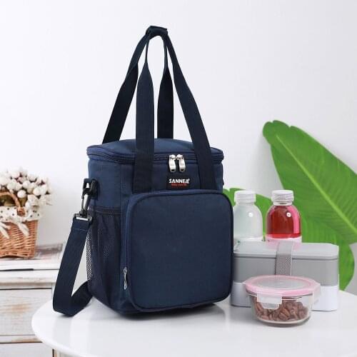 2021 New 9L Fashion Design Lunch Bag Frosted fabric Portable Multifunction lunch Bag Thermal Food Insulated Cooler Lunch Box
