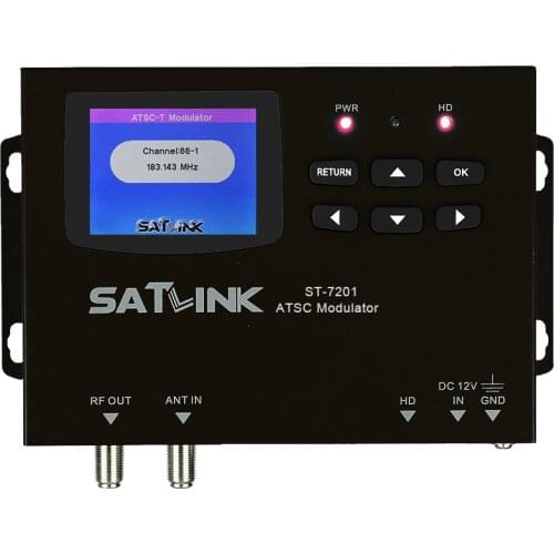 [Genuine] Satlink ST-7201 ATSC Modulator 1 route HD 1080P Satlink modulator MPEG2 for USA Canada Mexico South Korea Costa Rica E