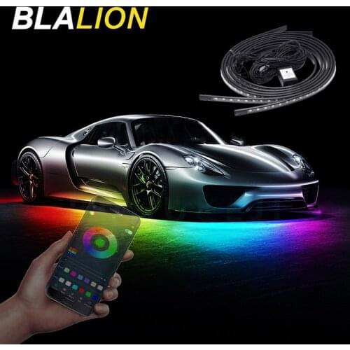 Car Underbody Light RGB Underglow LED Chassis Light APP Music Control Flexible Strip Underglow Lights Atmosphere Decorative Lamp