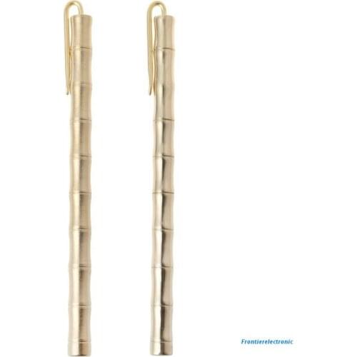 Handmade Brass Bamboo Shape Ballpoint Pen Retro Copper Pens Office School Supplies Stationery