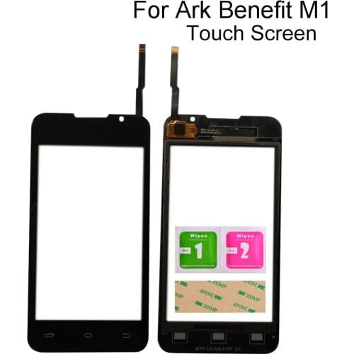 Touch Screen Panel For ARK Benefit M1 Touch Screen Digitizer Sensor Panel Mobile Phone Front Glass 3M Stickers