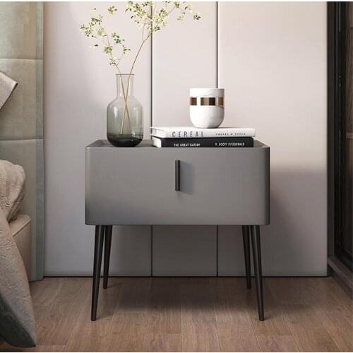 Nordic Light luxury net red bedroom bedside table small modern simple iron bedside table small size minimalist style