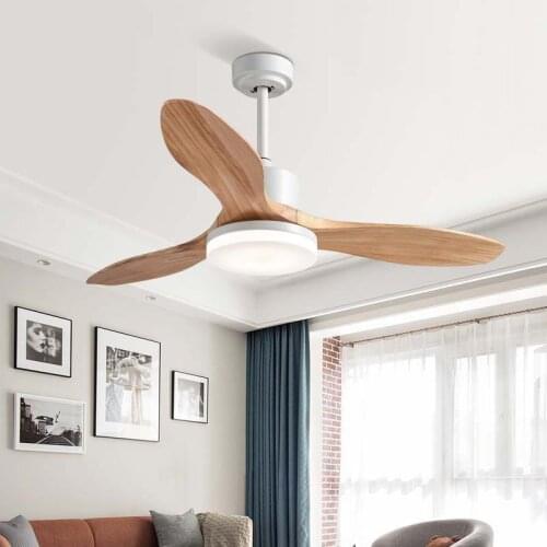 New Modern Nordic Wood Ceiling Fan Lights 42 48 52 Inch For Home Living Room Dining Room Bedroom Led Lights Fans Lamp