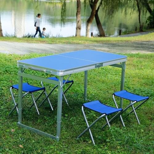Simple Outdoor Folding Table Camping Aluminum Alloy Picnic Table Household Waterproof Ultra Light Durable Folding Picnic Table
