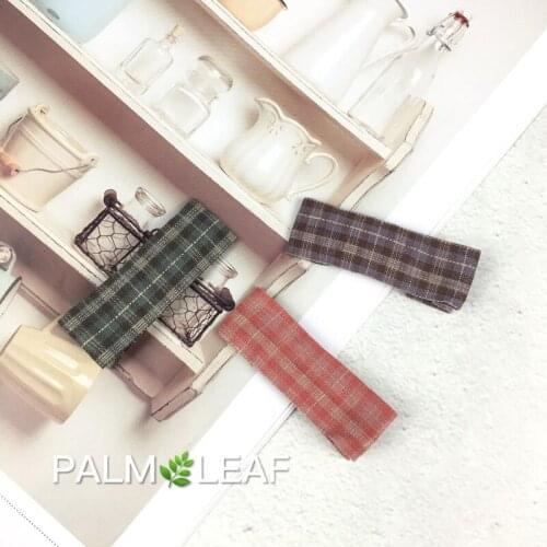 1piece Lovely Cartoon Girls Baby Hairpins Hair Clip Plaid Fabric Hair Clip Cute Kids Children Duckbill Hairpin Hair Accessories