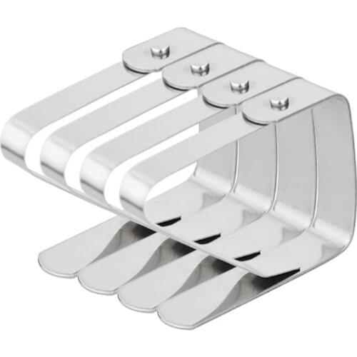 4pcs Table cloth Clip Stainless Steel Tablecloth Clip Cloth Subject tablecloths Clamp Wedding Party Home Table Holder Clips