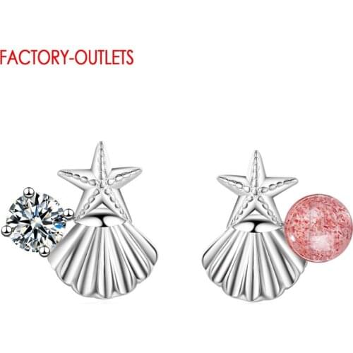925 Sterling Silver Stars Shape Sparkling CZ Crystal Stud Earrings For Women Sterling Silver Jewelry Girls Birthday Gift