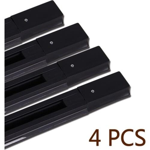 4pcs LED track rail 2 Wire Universal Rail Connector For Modern Lamp 0.5M thick aluminum track light LED spotlight rails