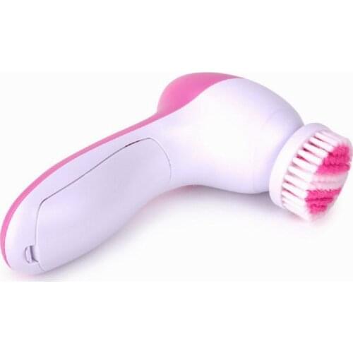 5 in 1 Multi-Function Portable Facial Skin Care Electric Scrubber with Facial Latex Brush Cosmetic Sponge