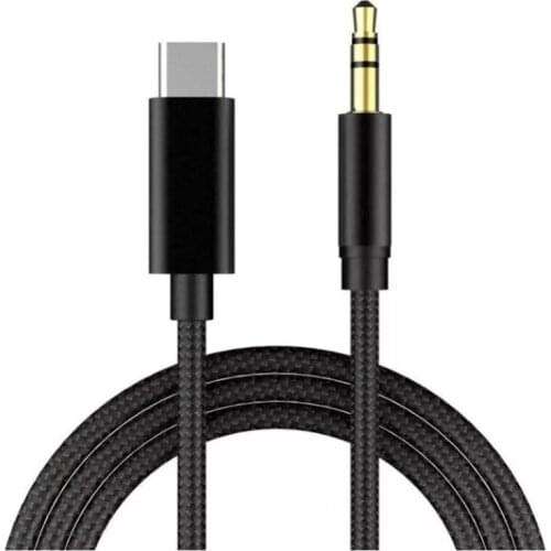 1M Aux Audio Cable Type C To 3.5mm Jack Adapter Cable Speakers Car Type-C for IPhone 11 Pro Max XS Samsung Adapter Wire Line