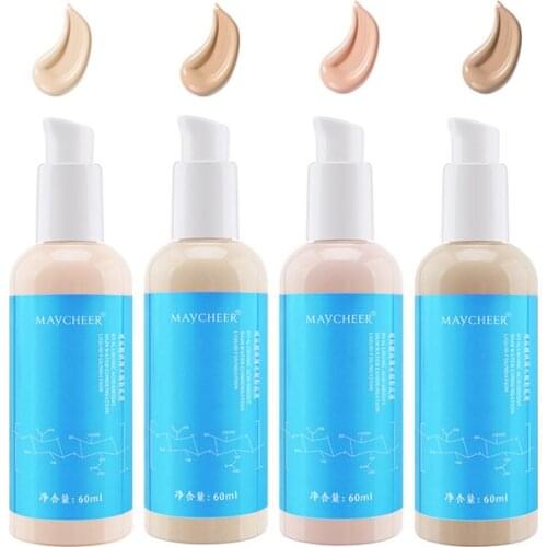 60ML Hyaluronic Acid Bb Cream Skin Care Liquid Foundation for Face Whitening Brightening Hydrating Concealer Dry Skin Foundation