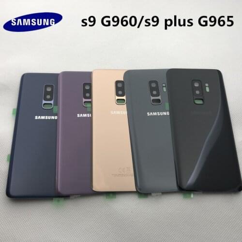 SAMSUNG Back Battery Cover For Samsung Galaxy S9 Plus s9+ G965 SM-G965F G965FD S9 G960 SM-G960F G960FD Back Rear Glass Case