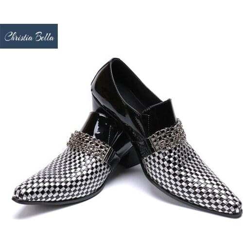 Christia Bella Brand Men Oxford Men Leather Dress Shoes Fashion Business Men Shoes Dress Pointed Shoes Wedding Shoes for Men
