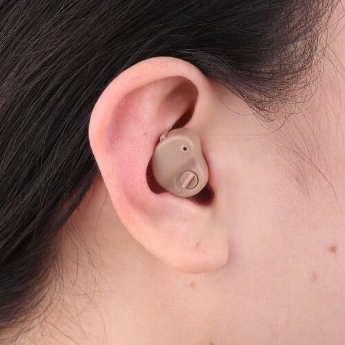 Mini Digital Ear Hearing Aid Adjustable Invisible Sound Amplifier Enhancer ITC Volume Control Elderly Deaf Hearing Aid In Ear