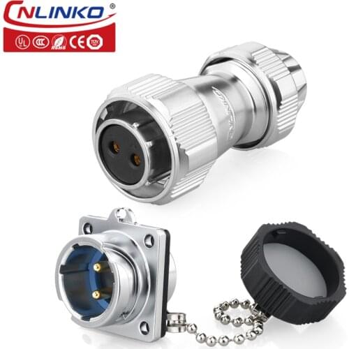 CNLINKO Female Plug Male Socket M20 2 3 4 5 7 9 12 Pin Connector 5-20 A Industrial Waterproof Connectors Cable Power Electrical