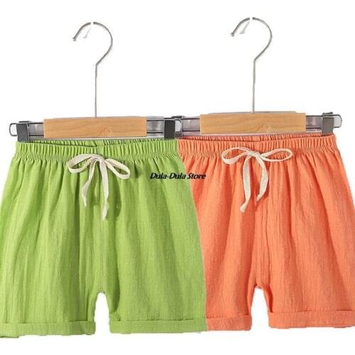 Infant Toddler Girls Boys Shorts Summer Casual Cotton Soft Kids Beach Shorts Comfortable Baby Pants Solid Color Casual Sytle