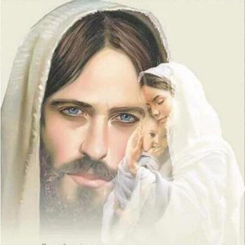 DIY 5D Diamond Painting cross stitch Religion Portrait squar crystal sets embroidery beading Jesus family sticker handmade HL646